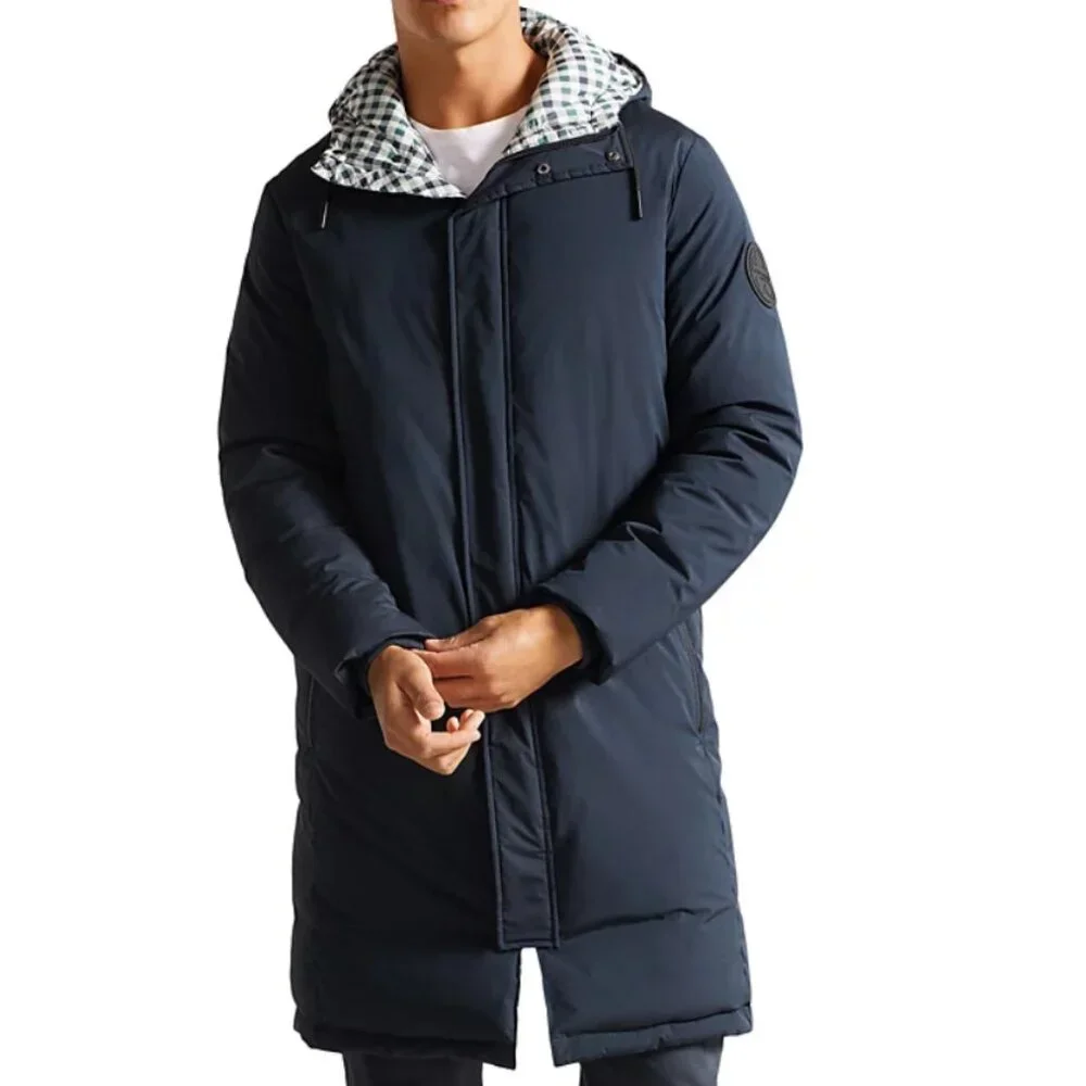 TED BAKER Men's Ubley House Check Wadded Coat Size XL - Picture 1 of 9